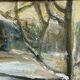Original Oil on Canvas – “Path Between” – Signed – Vintage & Framed – 57 × 49 Cm (22.4" × 19.3")