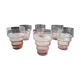 6 Rosé glass table glasses 30s-40s