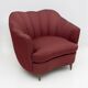 Pair of Gio Ponti Mid-Century Modern Velvet Armchairs for Casa e Giardino