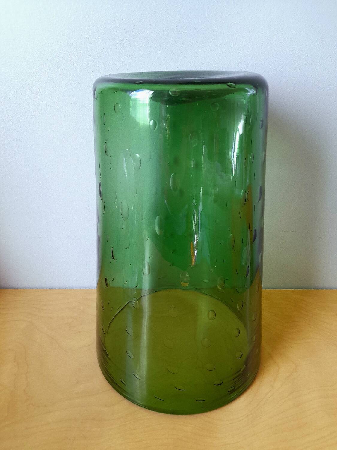 Vase en verre bullé Empoli ,1960.