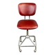 Swivel chair, chrome frame and faux leather, 1960s