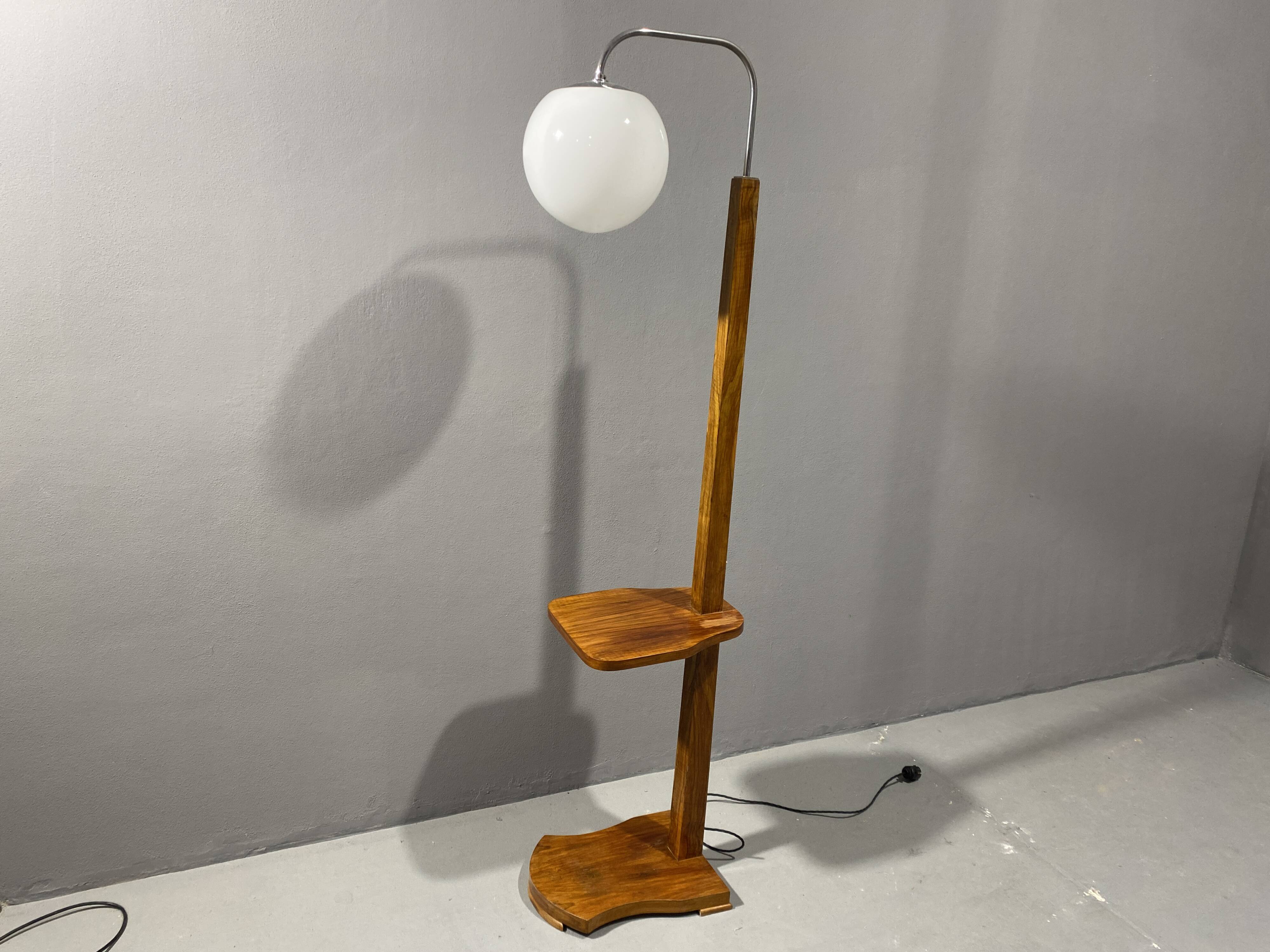 Lampadaire art deco, années 30, tchécoslovaquie
