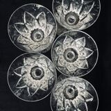 Set of 5 crystal water glasses of Saint Louis Camargue model