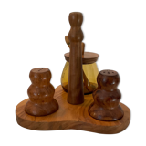 Scandinavian wooden table servant from the 70s