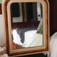 Antique Louis Philippe style mirror, burl wood