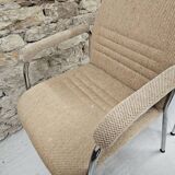 Pair of vintage 1970s Sedus bouclette wool armchairs