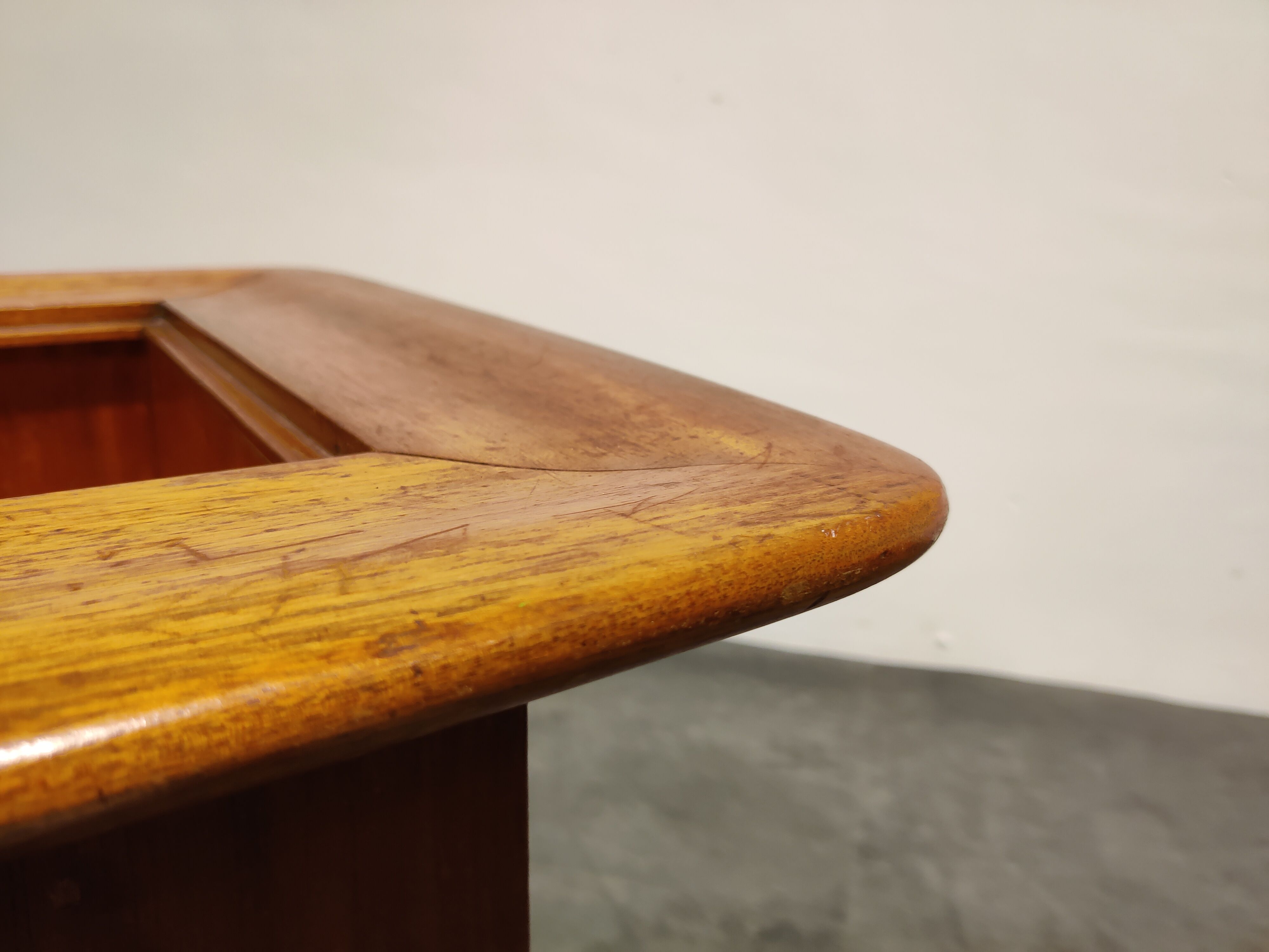 Vintage hidden bar coffee table by Alfred Hendrickx for Belfom, 1950s