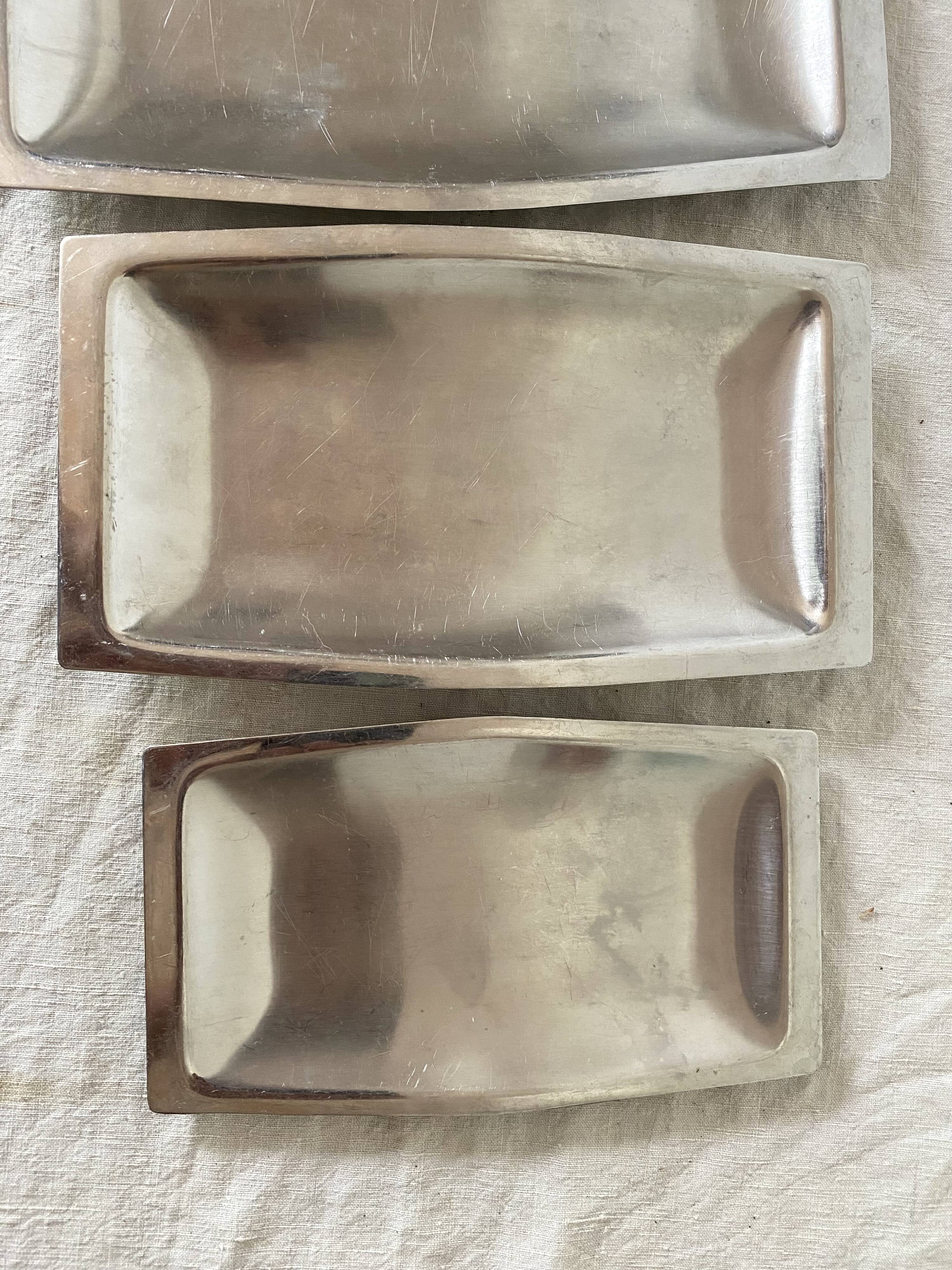Chichester England stainless steel nesting dishes