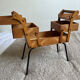 Compass worker wood and metal worker vintage sewing box