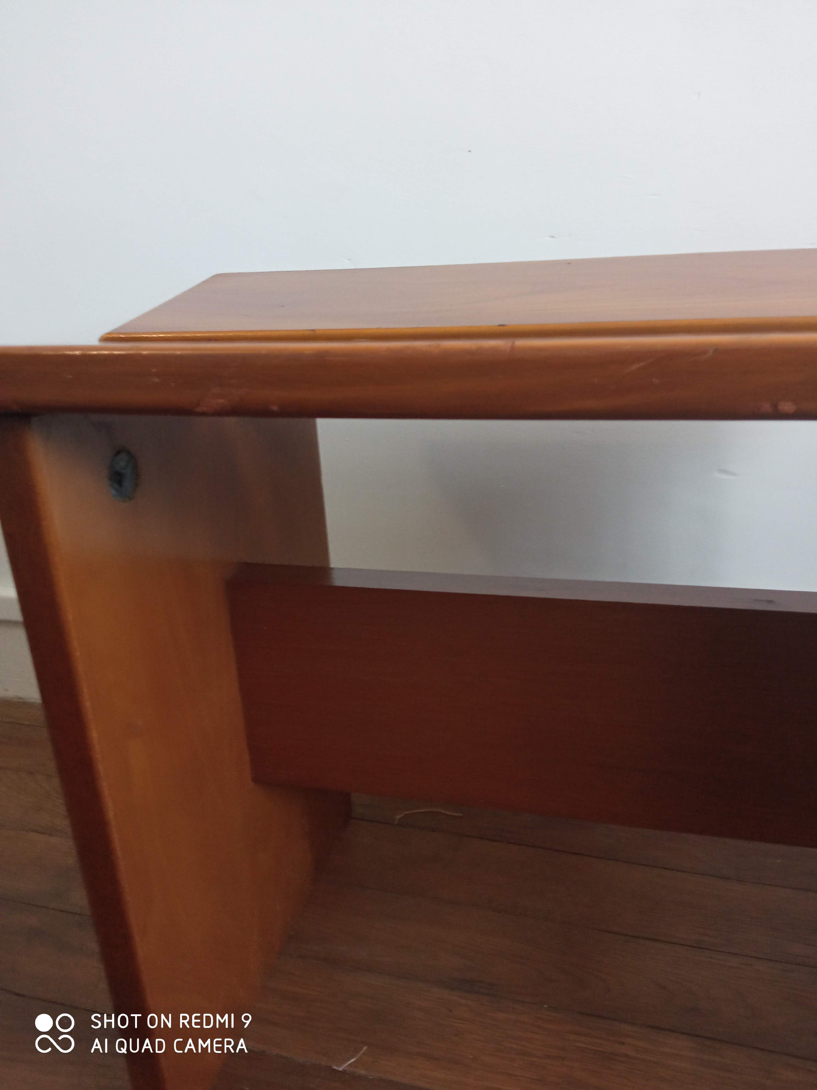 Gustave Gautier 1960 massive elm butterfly butterfly tabouret