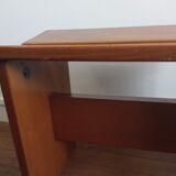 Gustave Gautier 1960 massive elm butterfly butterfly tabouret