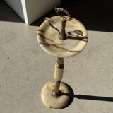 Marble and brass standing ashtray H74 D17