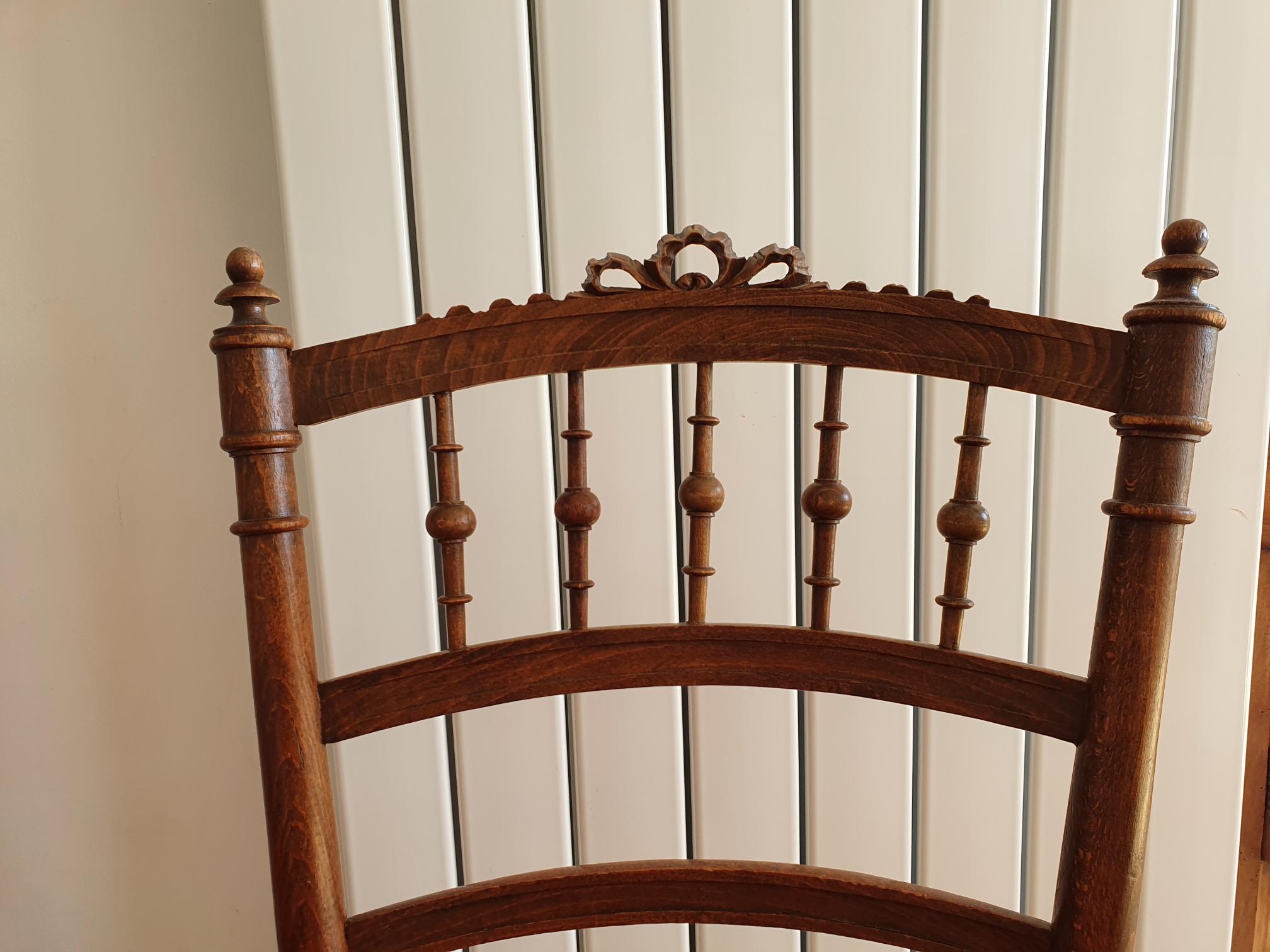 Pair of napoleon III wooden chairs