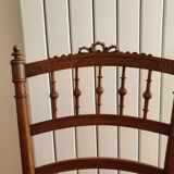 Pair of napoleon III wooden chairs