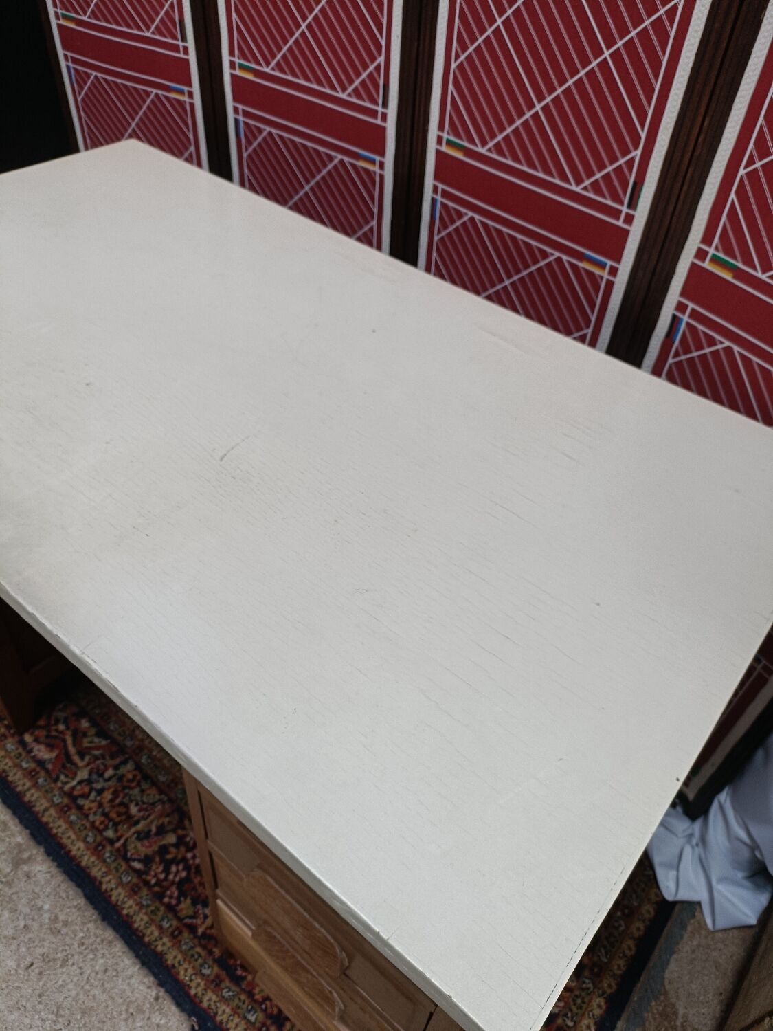 Box desk, 8 drawers, vintage