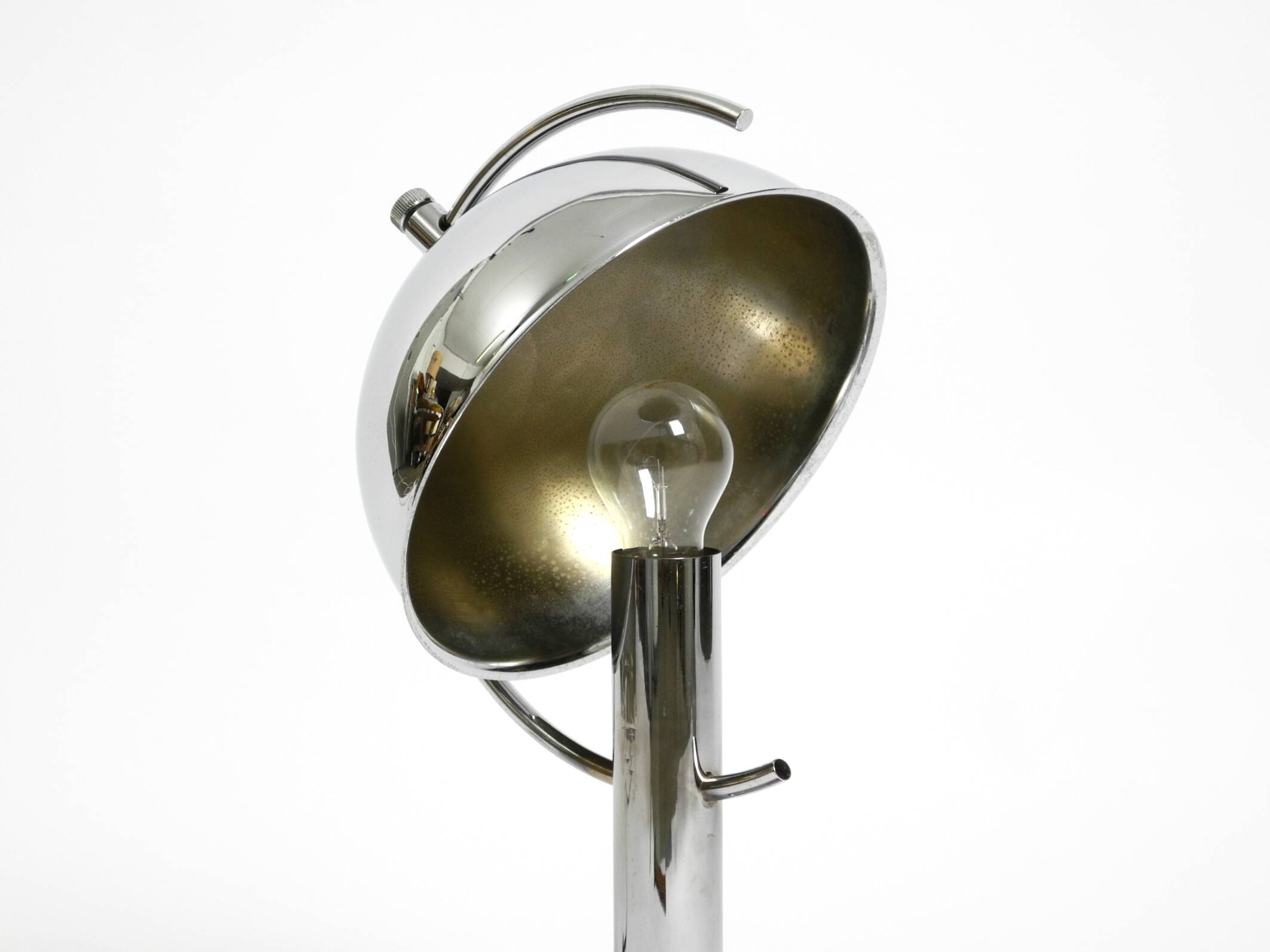 Large exceptional 1960s chrome table lamp by Gebrüder Cosack