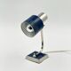 Vintage blue and chrome desk lamp from the 70s.