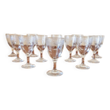 Verres anciens en cristal gravées