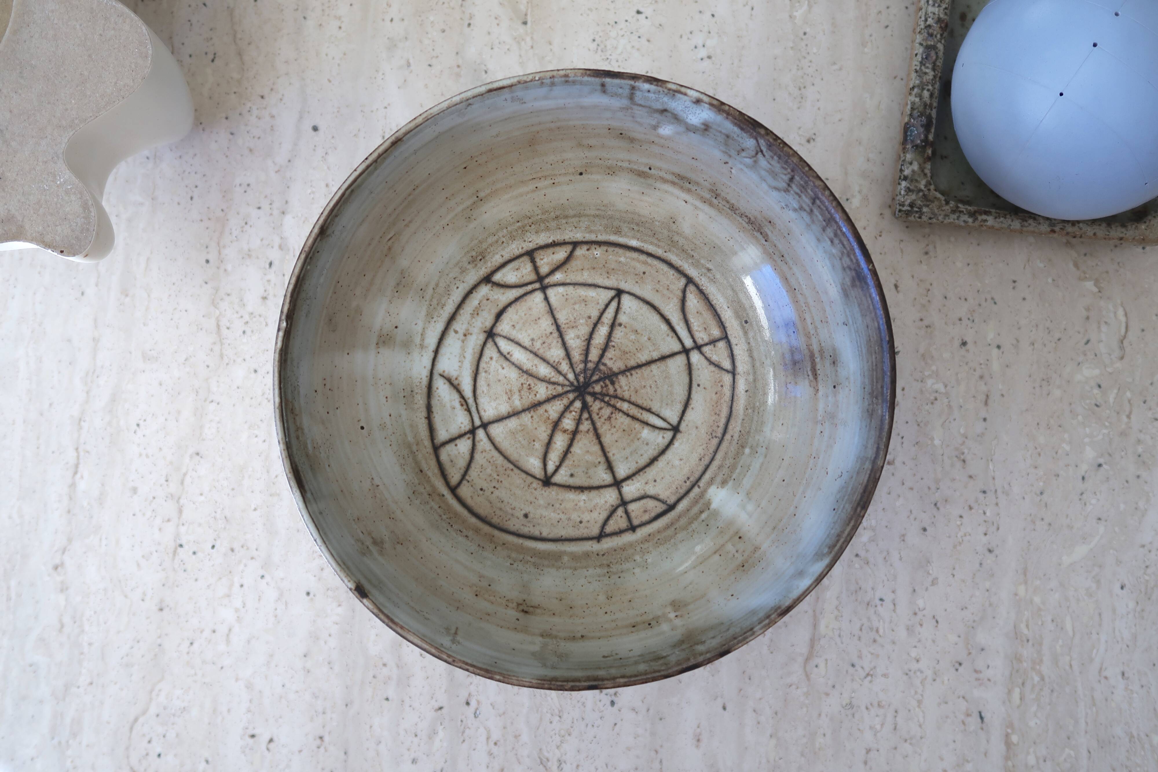 Ceramic fruit cup by Jacques Pouchain, 60s