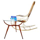 Table araignée en bois du milieu du siècle, dans le style de Carlo De Carli Italie années 1950