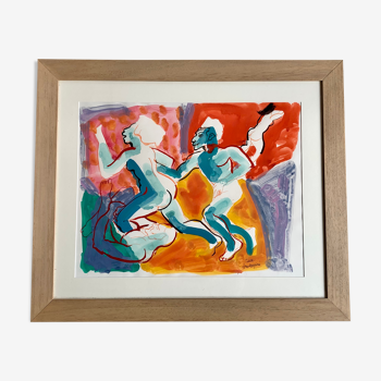 Peinture « les Satyres » de Pierre Ambrogiani, peintre expressionniste marseillais