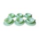 Lot of 6 cups and under Cups Art Deco in mint green opaline