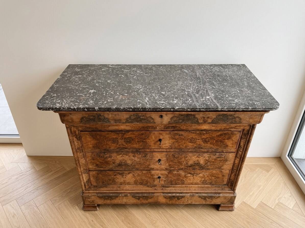 Set of antique solid wood chests of drawers