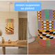 Afro-pop table lamp with Kente wax print
