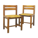 Maison Regain pair of chairs apparent assemblages mulched seating.