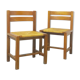 Paire de chaises Maison Regain assemblages apparents assises paillées