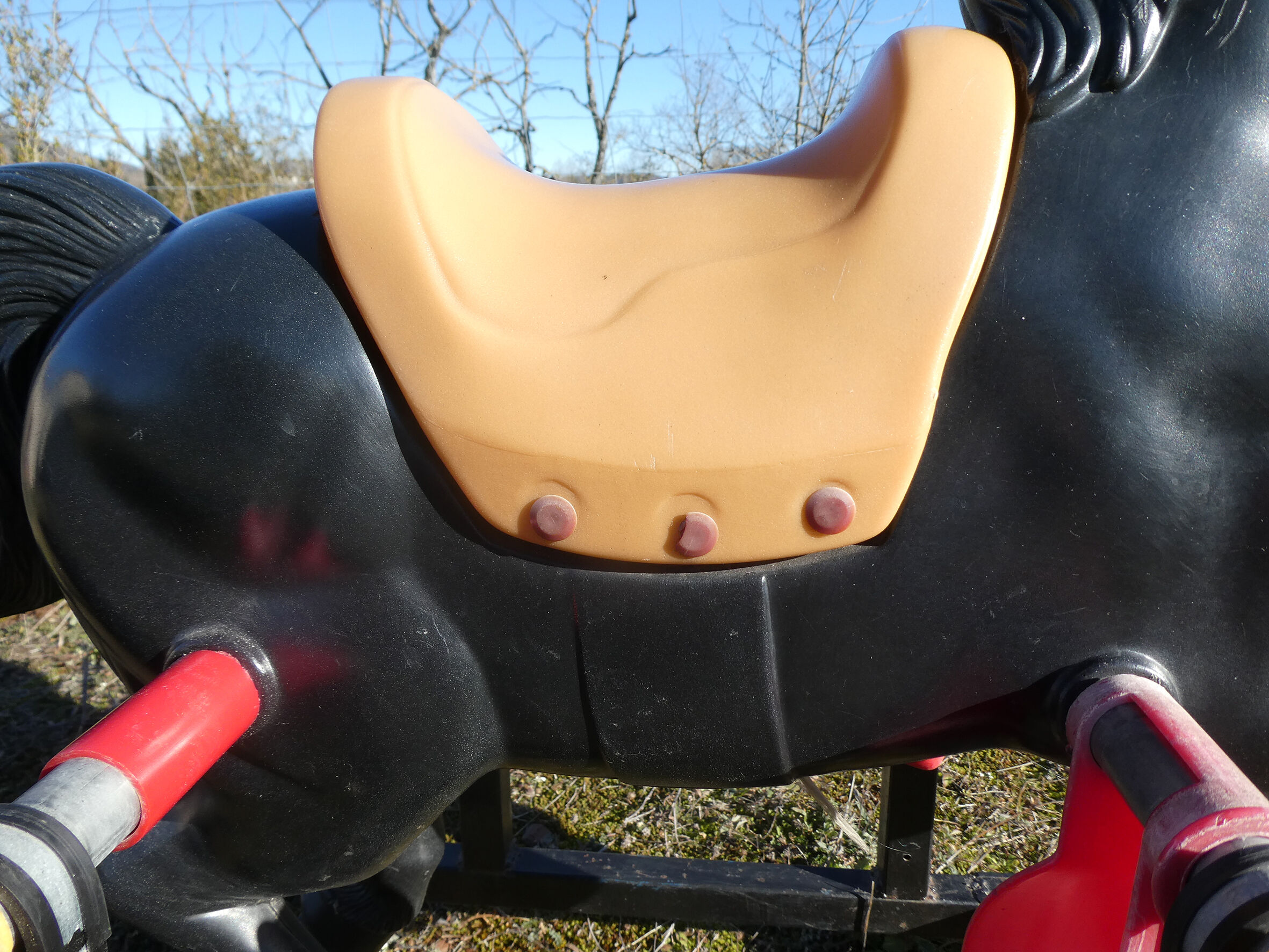 Vintage carousel riding horse