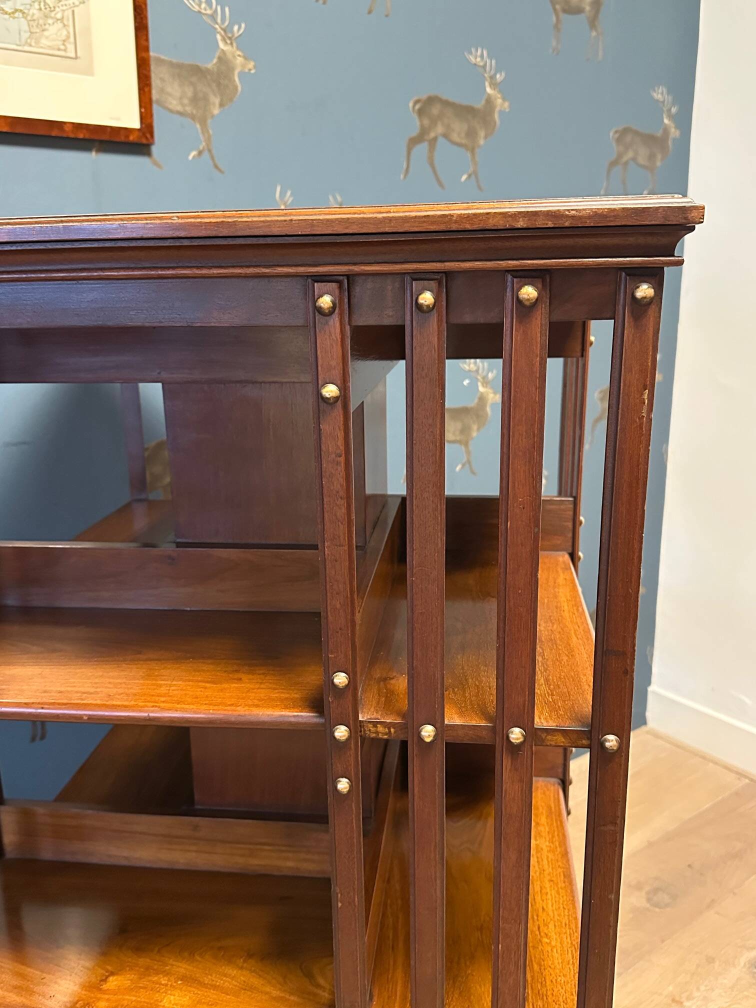 Large antique revolving bookcase