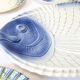 Fish service 8 plates and a large dish / Manufacture française Sarreguemines