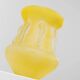 Vase en Verre Jaune Vintage – Verre Soufflé à la Bouche, Fini Mat, Années 1970, Style Italien du Milieu du Siècle