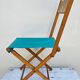 Chaise de pecheur pliante en bois et tissu