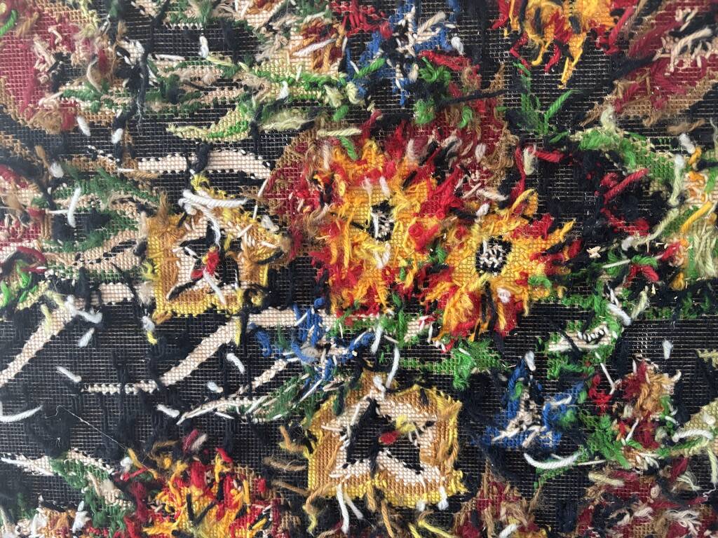 Tapisserie murale Signée O. Caly  "La Lice"  Atelier d'Art Contemporain 196