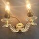 Wall lamp with palm leaf candle holders from the 1950s.
