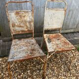 Chaise jardin métal perforé