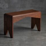 Mid-Century Walnut Bench, France, Late 20th Century
