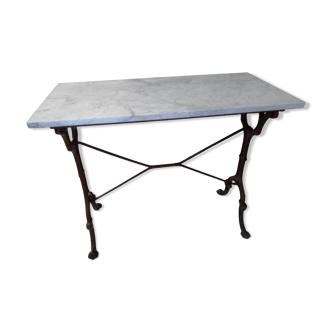 Marble bistro table Carrara 1910 Meallet Paris