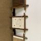 Suite of three antique mirrors in bamboo and rattan