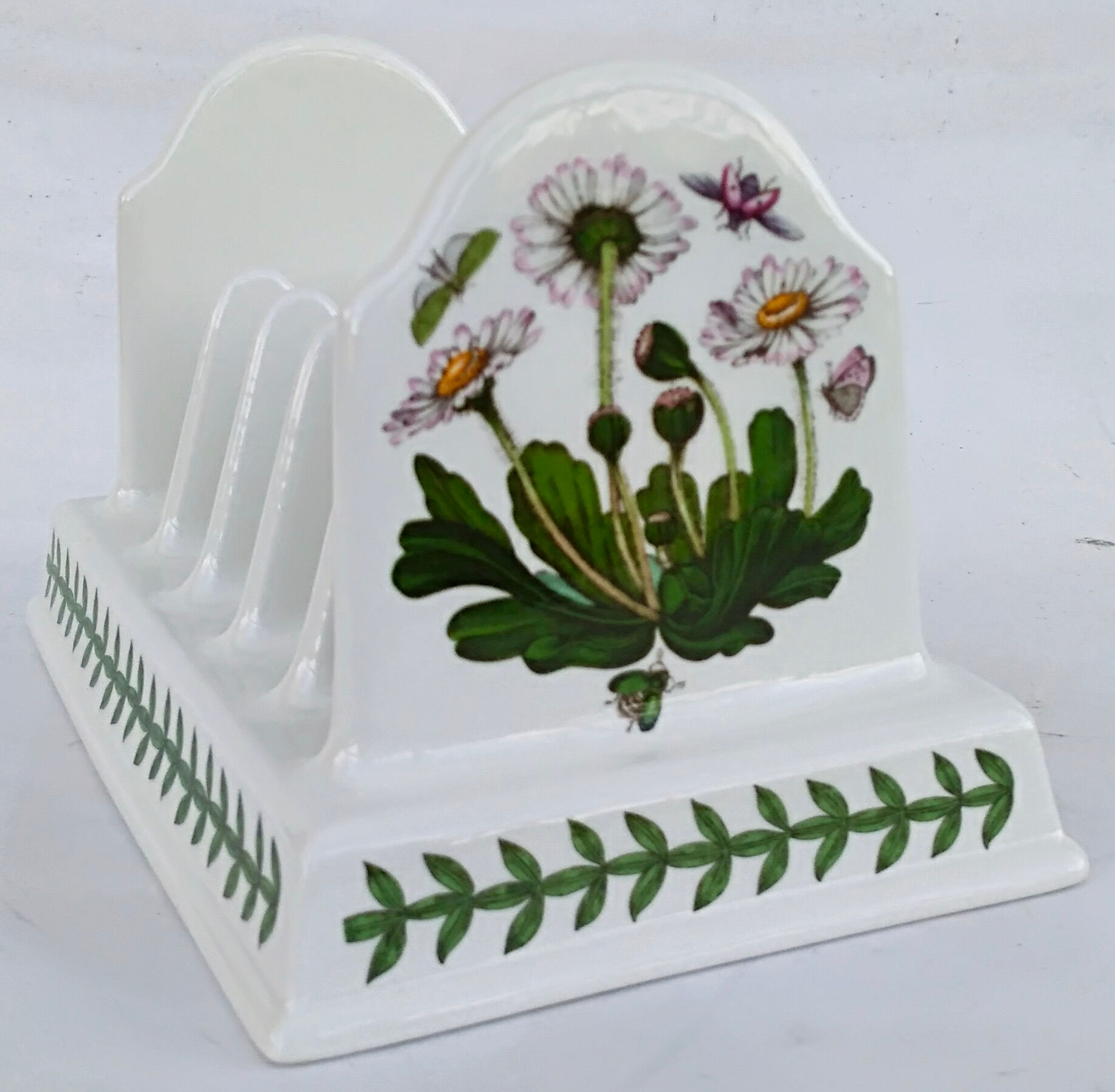 Toast holder earthenware portmeirion made in england décor botanic garden