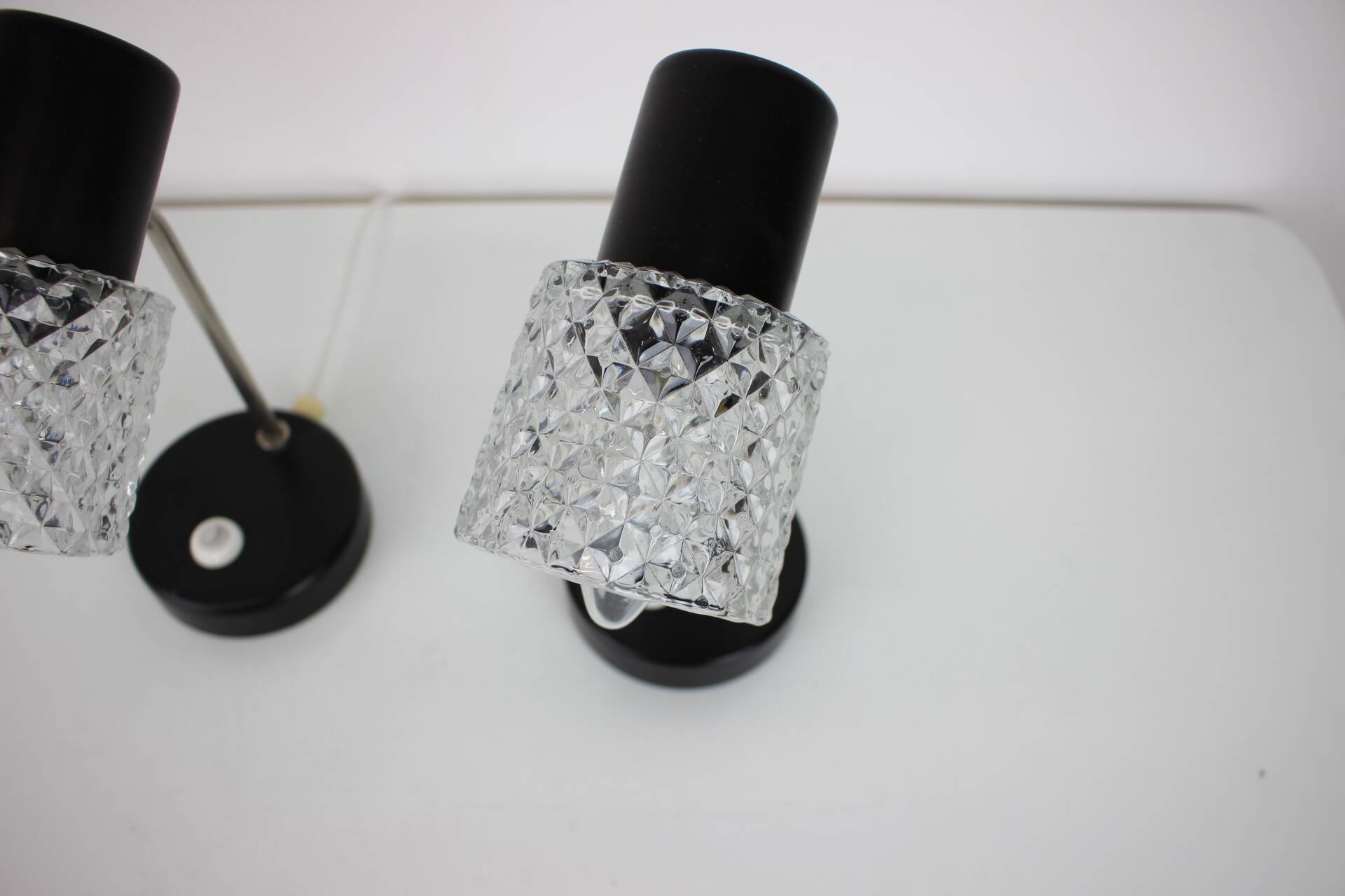 1960s Pair of Table Lamps by Kamenický Šenov, Czechoslovakia