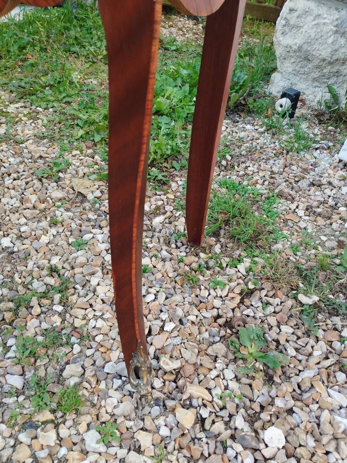 Antique Louis XV style chest of drawers with marble top