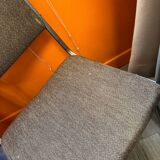 Chaise en métal et tissu vintage 70