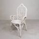 Vintage bamboo, rattan armchair with armrests, 1950s
