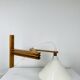 Vintage Ikea pine accordion folding wall lamp, 1980s