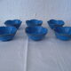 6 blue sandstone ceramic ramekin cups