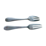 Set of 12 silver metal cake forks 15 g