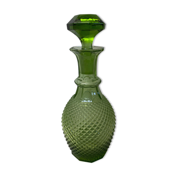 Vintage colored glass decanter